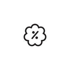 Percentage vector icon symbol illustration. on white background