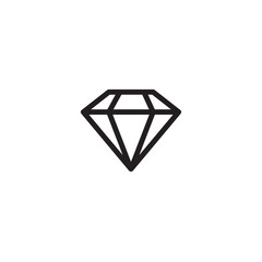 Diamond, stone icon. Simple line, outline illustration elements of hipster style icons