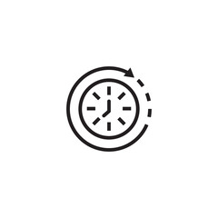 Duration Icon Vector Symbol Design Illustration