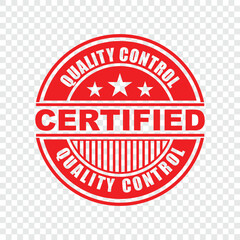 Certified quality control  rubber stamp