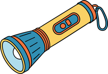 flashlight vector illustration