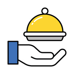 Food Safety vector filled outline icon. EPS 10 file