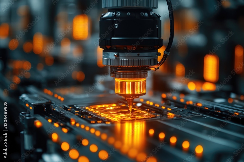 Poster a detailed view of machinery in operation, suitable for industrial or technical contexts