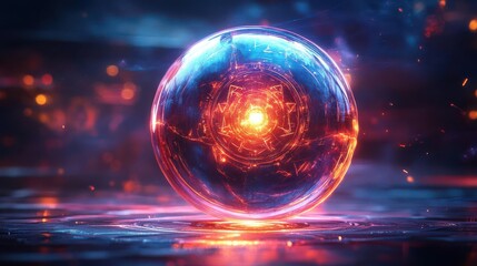Obraz premium Illustrate a mesmerizing floating energy orb