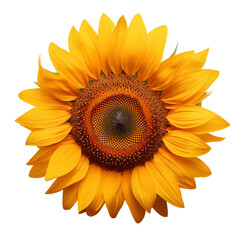 Fototapeta premium Sunflower isolated on a white background, PNG file