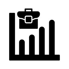 Briefcase with Chart Vector Icon