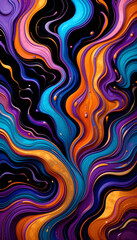 Fototapeta premium Dynamic Abstract Composition Featuring Layered Shapes in Bold Colors