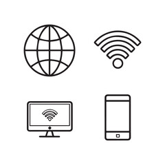 internet editable line art icons