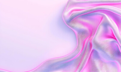Obraz premium Soft Pink Silk Fabric with Smooth Curves and Gentle Textures