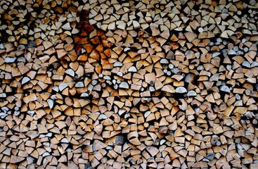 Holz Hintergrund - Brennholz gestapalt