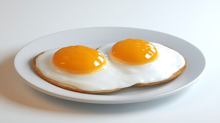 Traditional gourmet breakfast delicious pair of sunny side