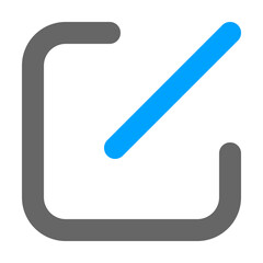 Multicolored black and blue outline icon pack