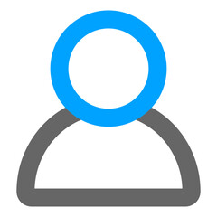 Multicolored black and blue outline icon pack