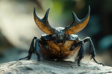 stag beetle on the ground
