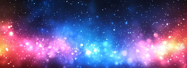 Fototapeta premium abstract blurred background with snow and bokeh lights,