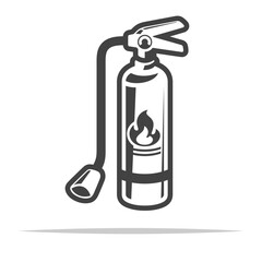 Fire extinguisher icon transparent vector isolated