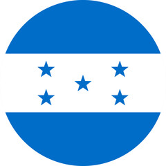 Honduras flag illustrator national of round