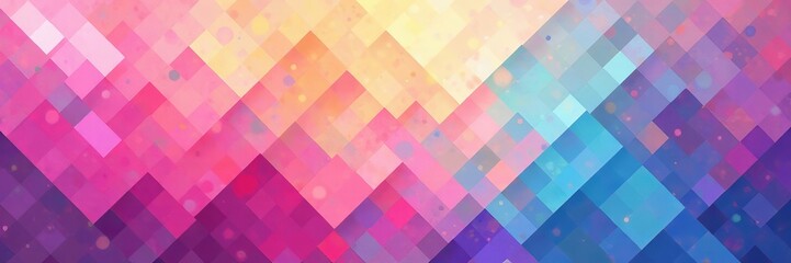 II Soft-hued pixelated artwork in a variety of pastel shades, mosaic pattern, shades, artwork