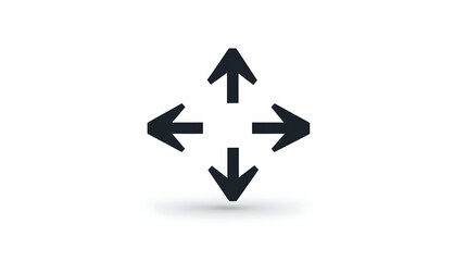 Directional Arrows Icon for Navigation and Movement Indication