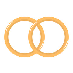 Gold Wedding Rings Illustration, Engangement Rings, Couple Rings