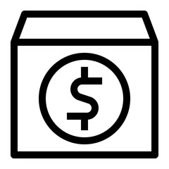 shopping and ecommerce thin icon