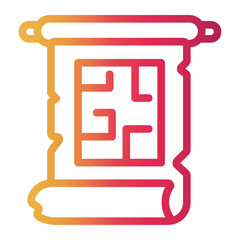 floor plan Line Gradient Icon