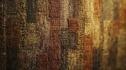 Boho-style wallpaper with woven patterns and natural colors, earthy and cozy, ultra-detailed, 8k