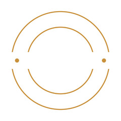 Minimalist Line Badge and Label, Round Logo Frame