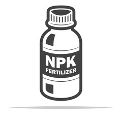 Bottle of NPK fertilizer icon transparent vector isolated