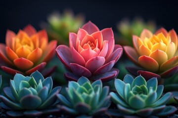A close-up view of a bouquet of colorful flowers