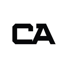 CA monogram logo design letter text name symbol monochrome logotype alphabet character simple logo