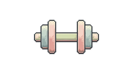 Fototapeta premium a dumbbell illustrated for fitness and exercise. isolated on transparent background 