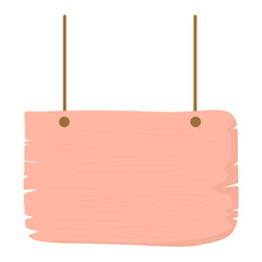 Hanging Wooden Sign Board. Wooden Signpost Colorful