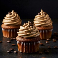 chocolate cupcakes with icing