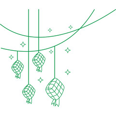 Ketupat Line Decoration