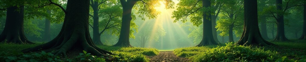 Forest trees with holunder branches intertwined, twigs, entwined, woodlands