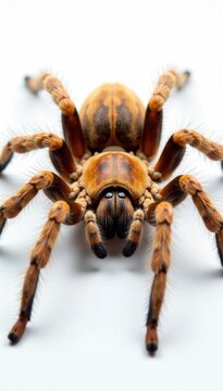 Large Theraphosa blondi body on white background, pedipalps, large, tarantula