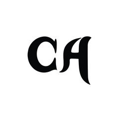 CA monogram logo design letter text name symbol monochrome logotype alphabet character simple logo