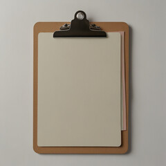 clipboard with paper