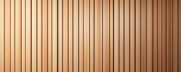 Fototapeta premium Warm and Inviting Wood Paneling Featuring Vertical Lines in Soft Natural Tones for Modern Interior Design and Aesthetic Appeal in Home Decor.Vertical slats on wooden wall natural wood paneling texture
