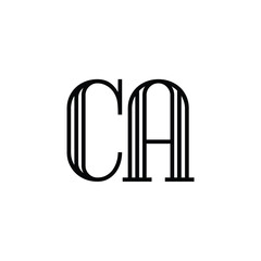 CA monogram logo design letter text name symbol monochrome logotype alphabet character simple logo