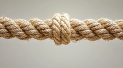 Intricately tied knot of durable rope showcasing craftsmanship and strength in outdoor settings