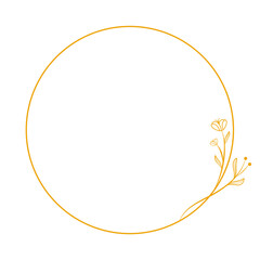 Minimalist Floral Frame for Wedding Invitation Card Decoration