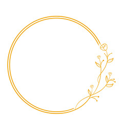 Minimalist Floral Frame for Wedding Invitation Card Decoration