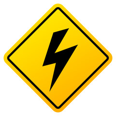 High voltage vector warning sign