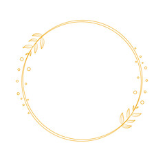 Minimalist Floral Frame for Wedding Invitation Card Decoration