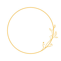 Minimalist Floral Frame for Wedding Invitation Card Decoration