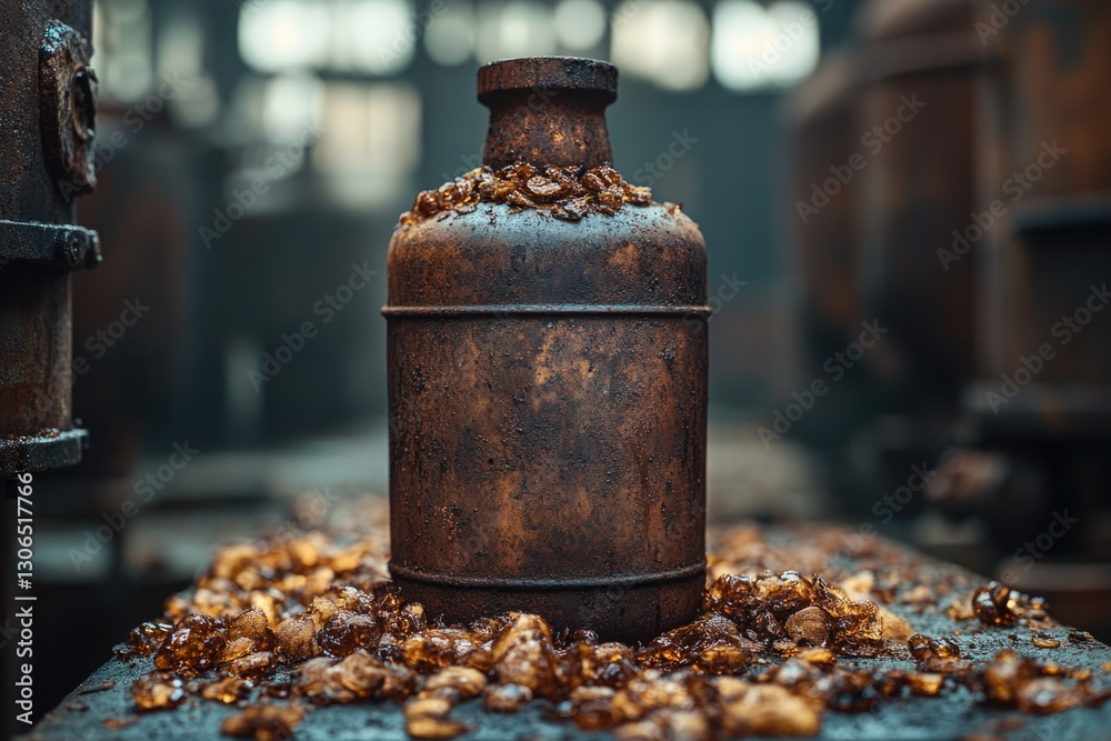 Poster container filled with nuts on a table, perfect for food or decorative use