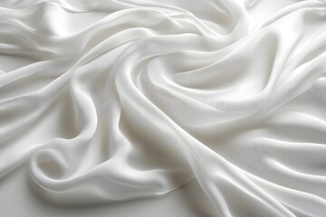 Elegant White Silk Fabric Texture for Luxury Design and Fashion Concepts