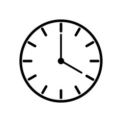 Minimalist Clock Time Icon, 4 O&rsquo;Clock Icon